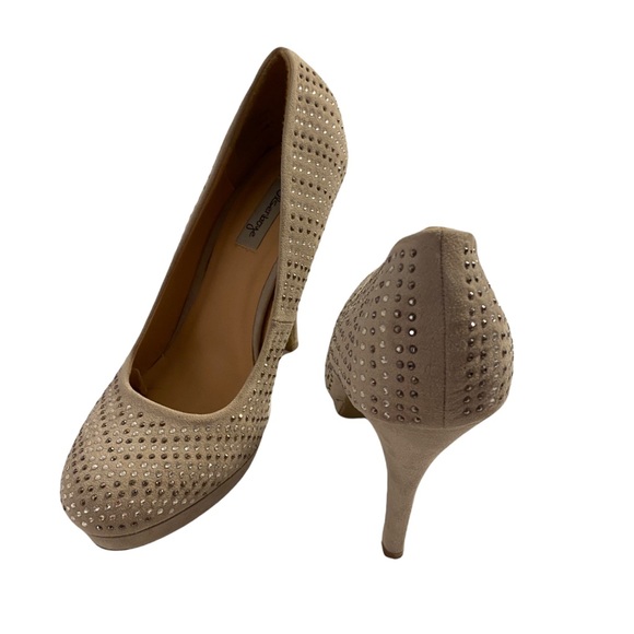 Olsenboye Tinsel Heels Size 10 Color Taupe - Picture 4 of 7